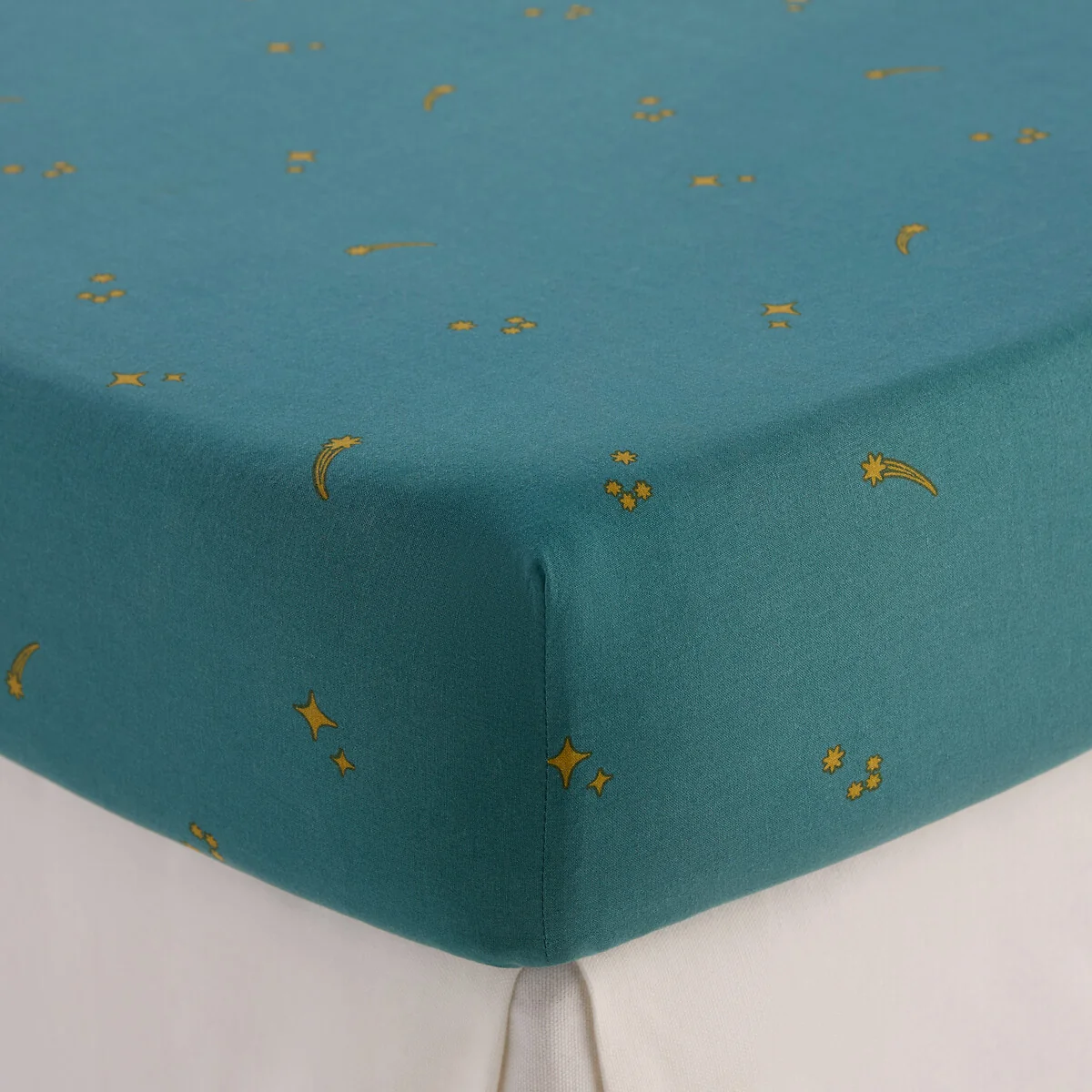 Egor Rocket Print 30% Recycled Washed Cotton Child's Fitted Sheet Cotton with 25cm Flap – image 2