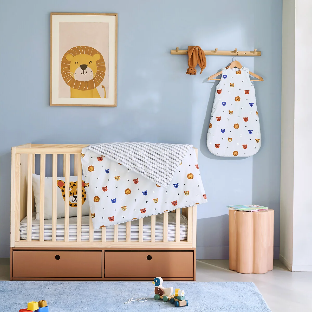 Petite Savane Animal Print Cotton Percale Baby's Fitted Sheet with 17cm Flap – image 2