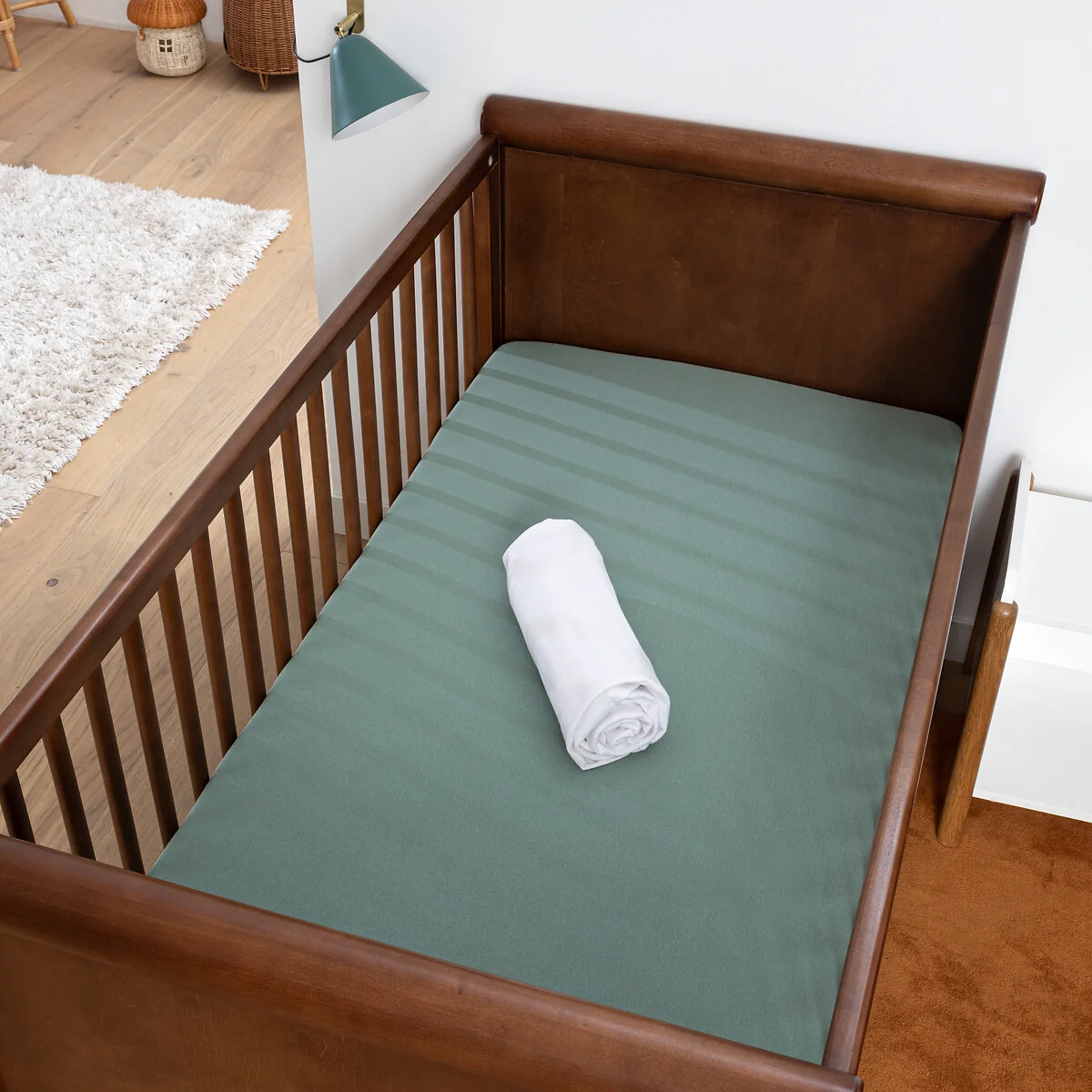 Set of 2 Scenario Plain Cotton Jersey Baby's Fitted Sheets – image 2