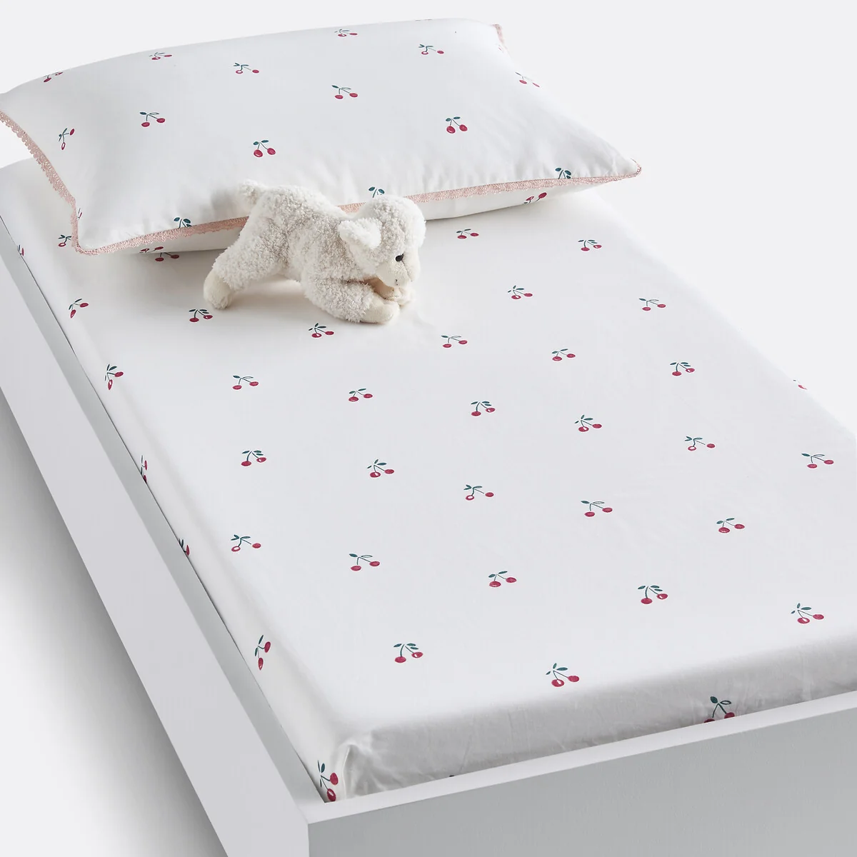 Griotte Cherry Organic Cotton Cot Fitted Sheet