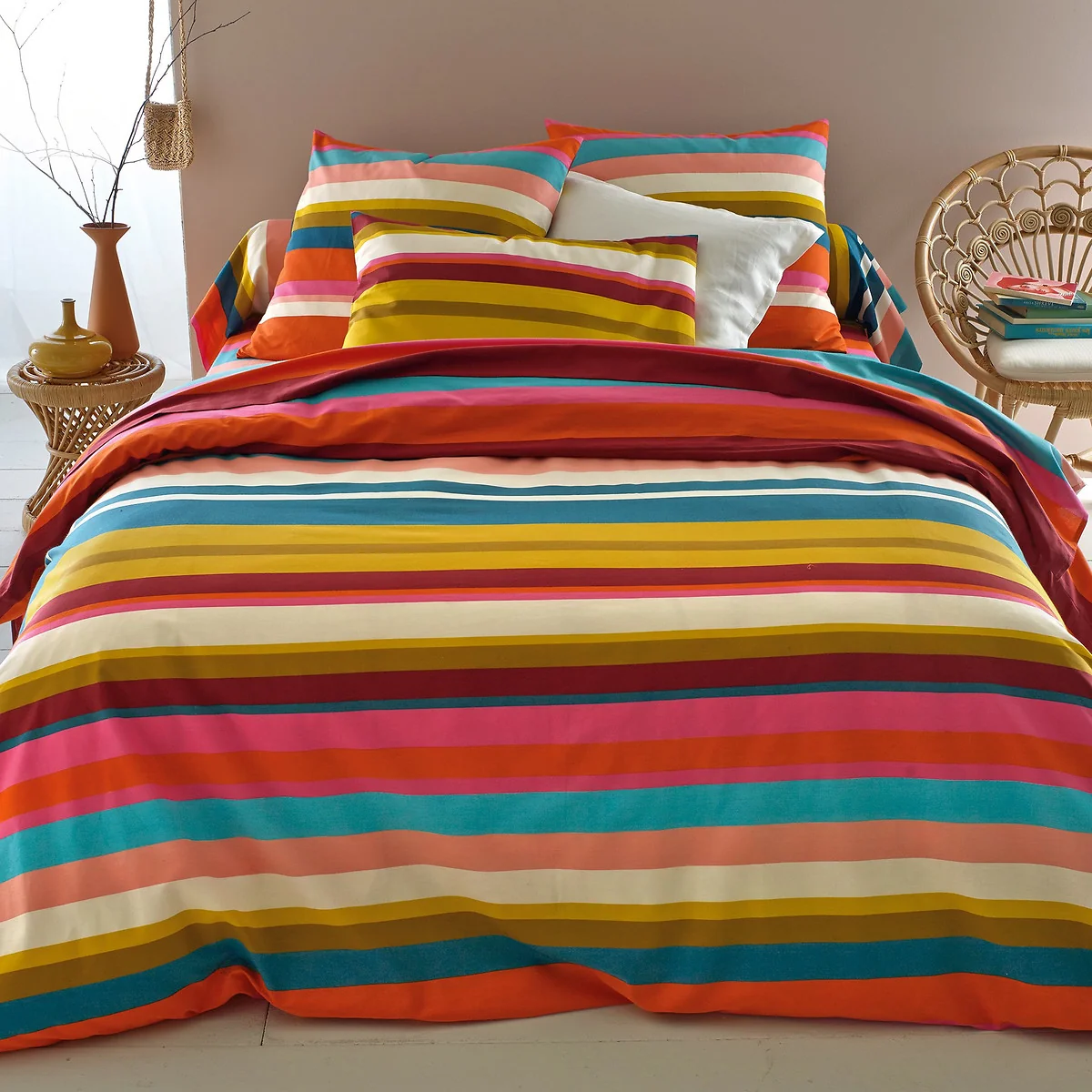 Paraiso Striped Cotton Fitted Sheet – image 2