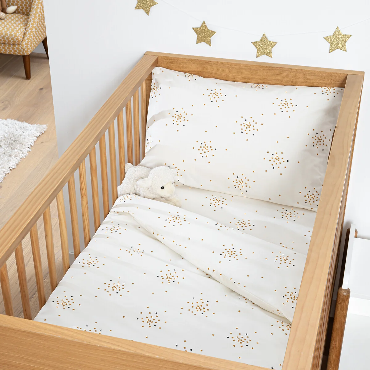 Cotton Percale Baby's Fitted Sheet with 17cm Flap – image 2