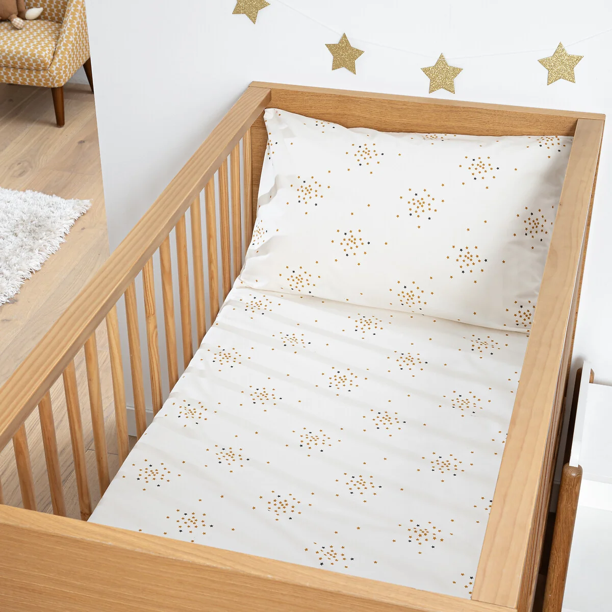 Cotton Percale Baby's Fitted Sheet with 17cm Flap – image 1