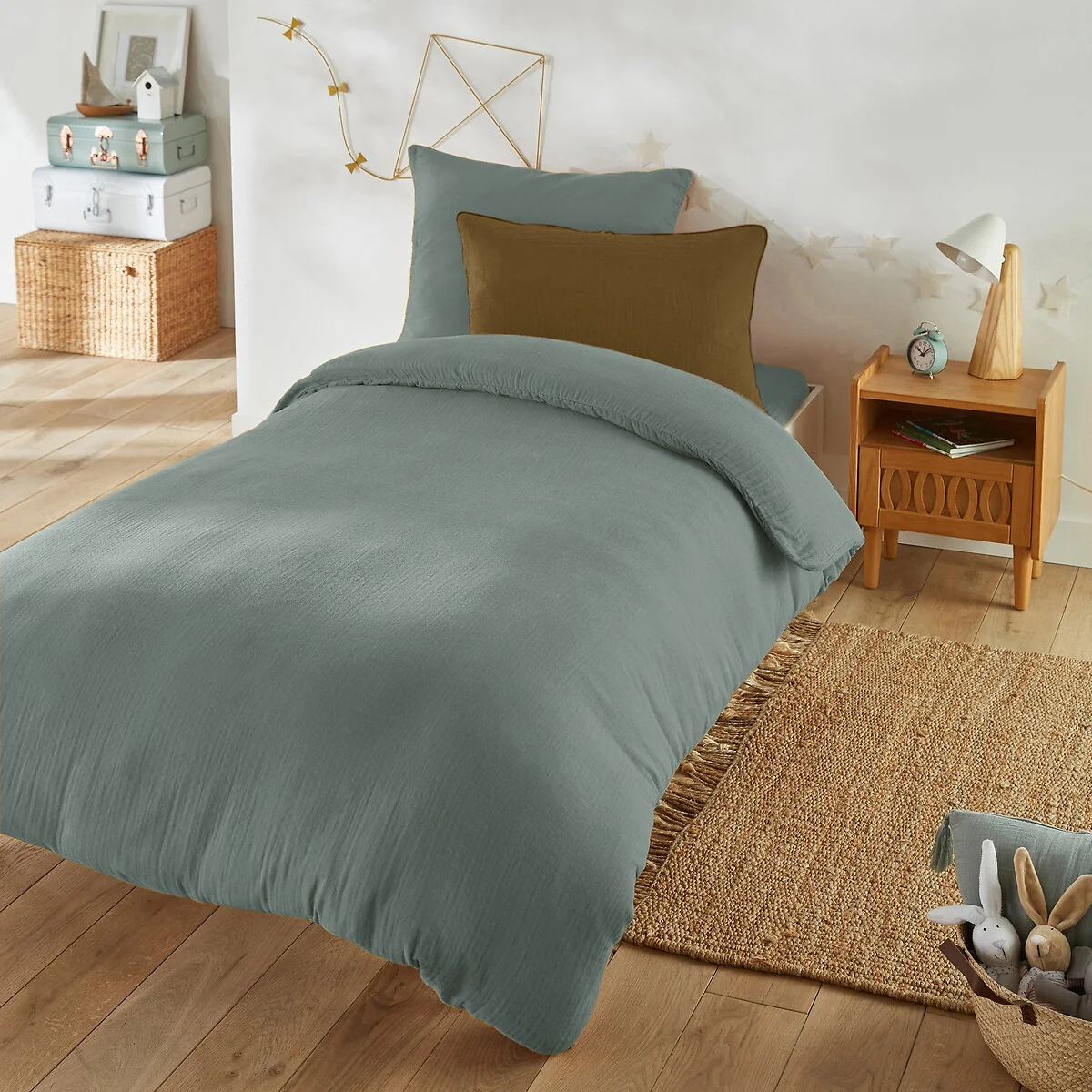Kumla Children's Plain Cotton Muslin Fitted Sheet – image 2