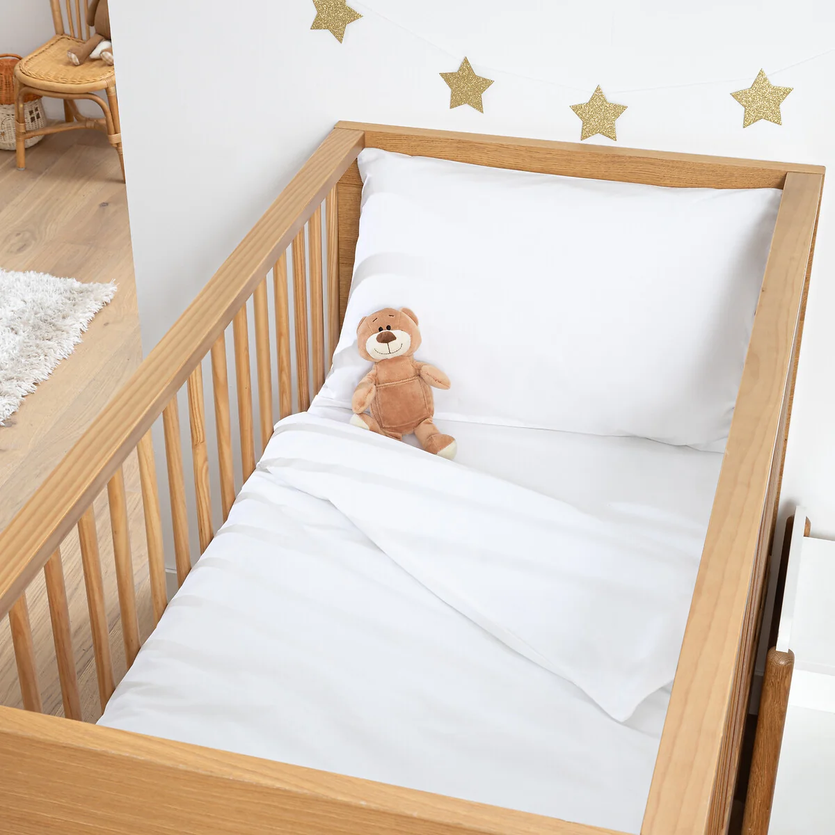 Cotton Percale Baby's Fitted Sheet with 17cm Flap – image 2