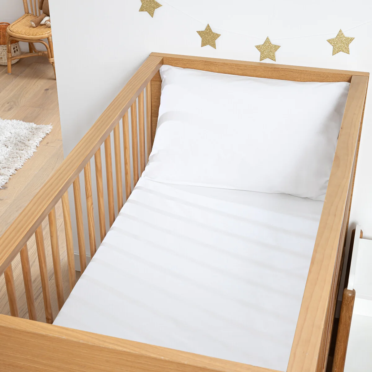 Cotton Percale Baby's Fitted Sheet with 17cm Flap – image 1