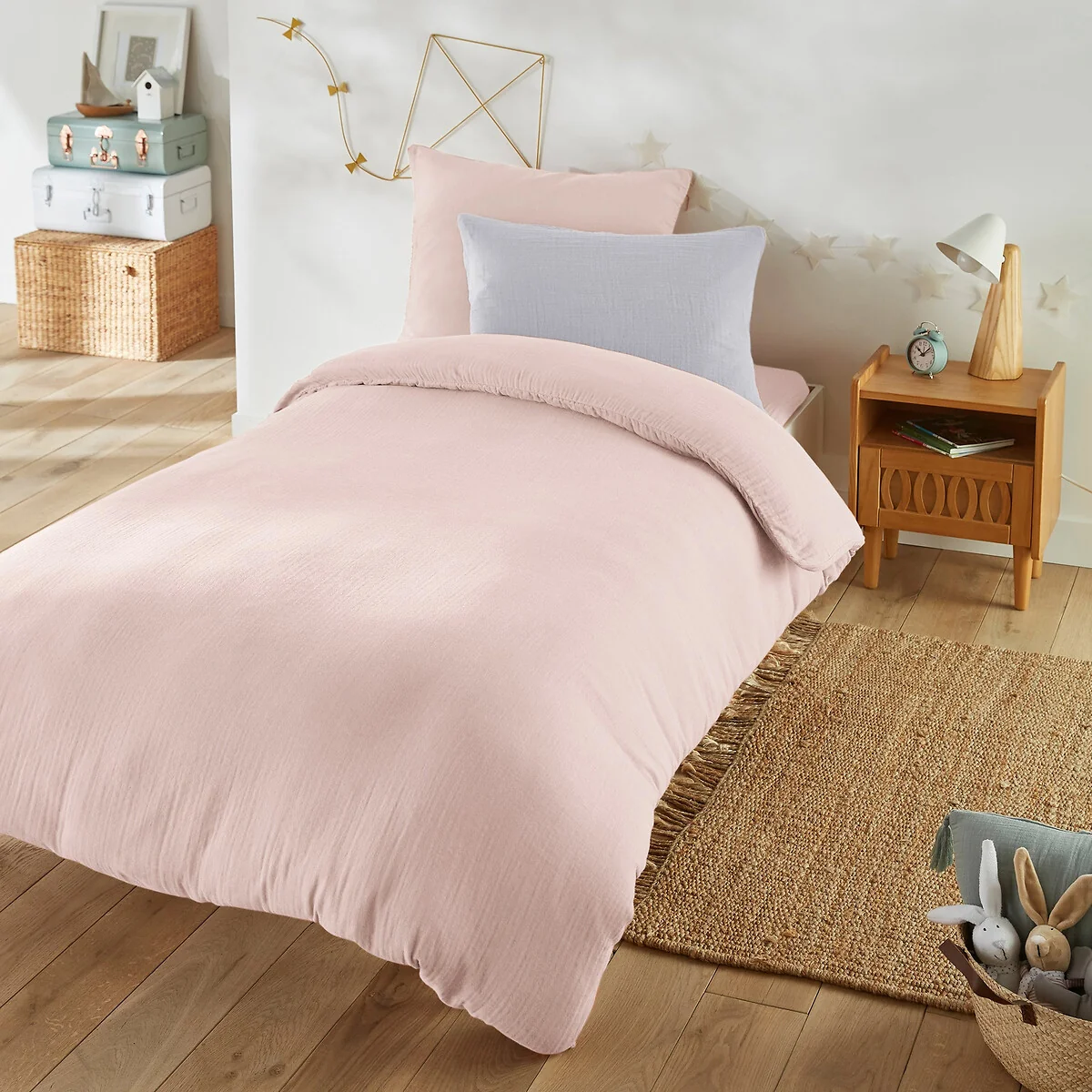 Kumla Children's Plain Cotton Muslin Fitted Sheet – image 2