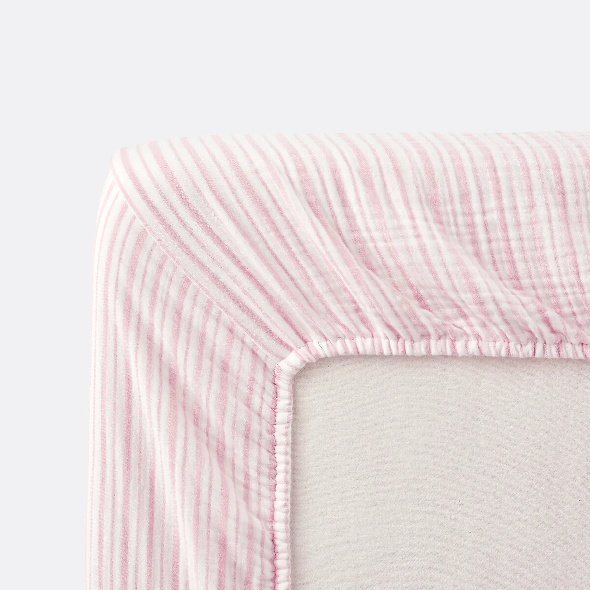 Adèle Striped Cotton Muslin Children's Fitted Sheet with 25cm Flap – image 4