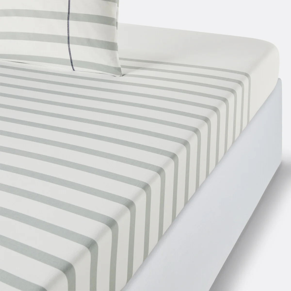 Malo Striped Cotton Fitted Sheet