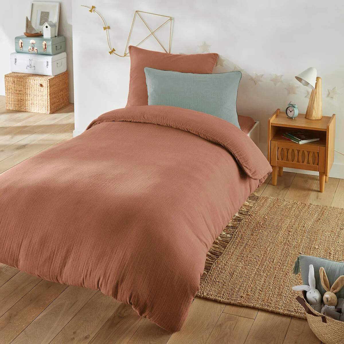 Kumla Children's Plain Cotton Muslin Fitted Sheet – image 2