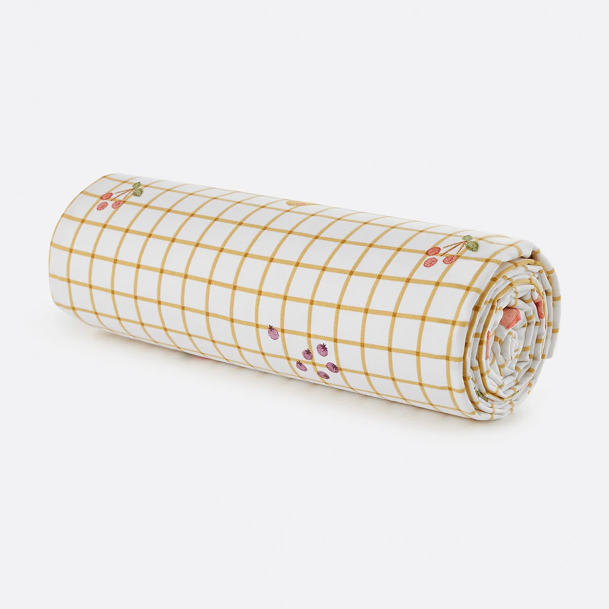 Lilac Fruit Print 50% Recycled Cotton Child's Fitted Sheet with 25cm Flap – image 5
