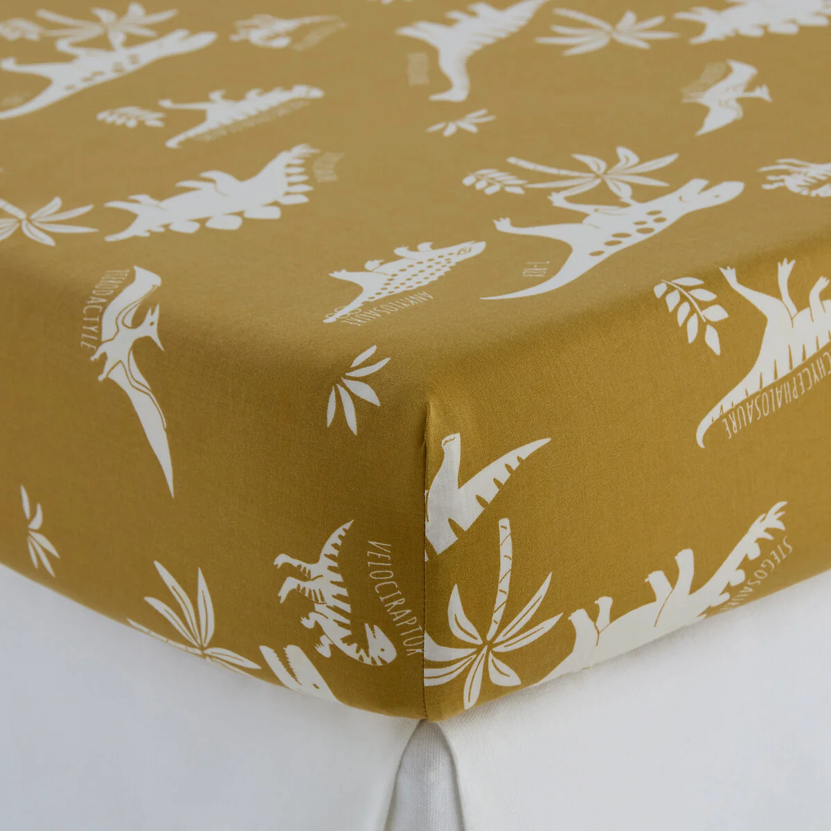 Alnis Child's Dinosaur Print Organic Cotton Fitted Sheet with 25cm Flap – image 2