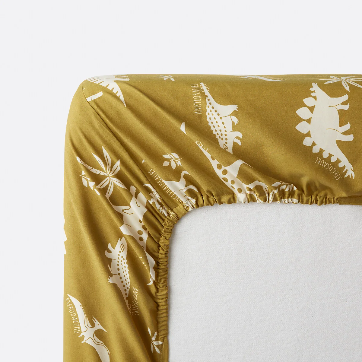 Alnis Child's Dinosaur Print Organic Cotton Fitted Sheet with 25cm Flap – image 3