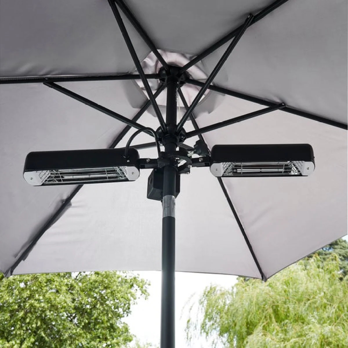 Topaz 2 x 800W Parasol Heater Black – image 2