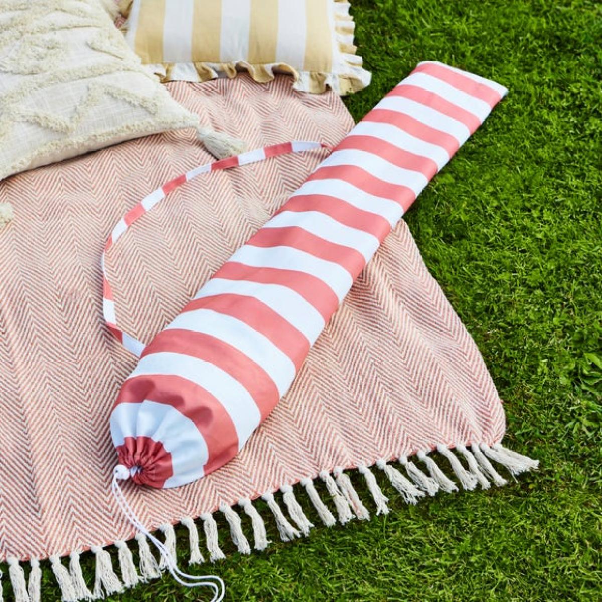 2m Striped Parasol With Fringe – image 4