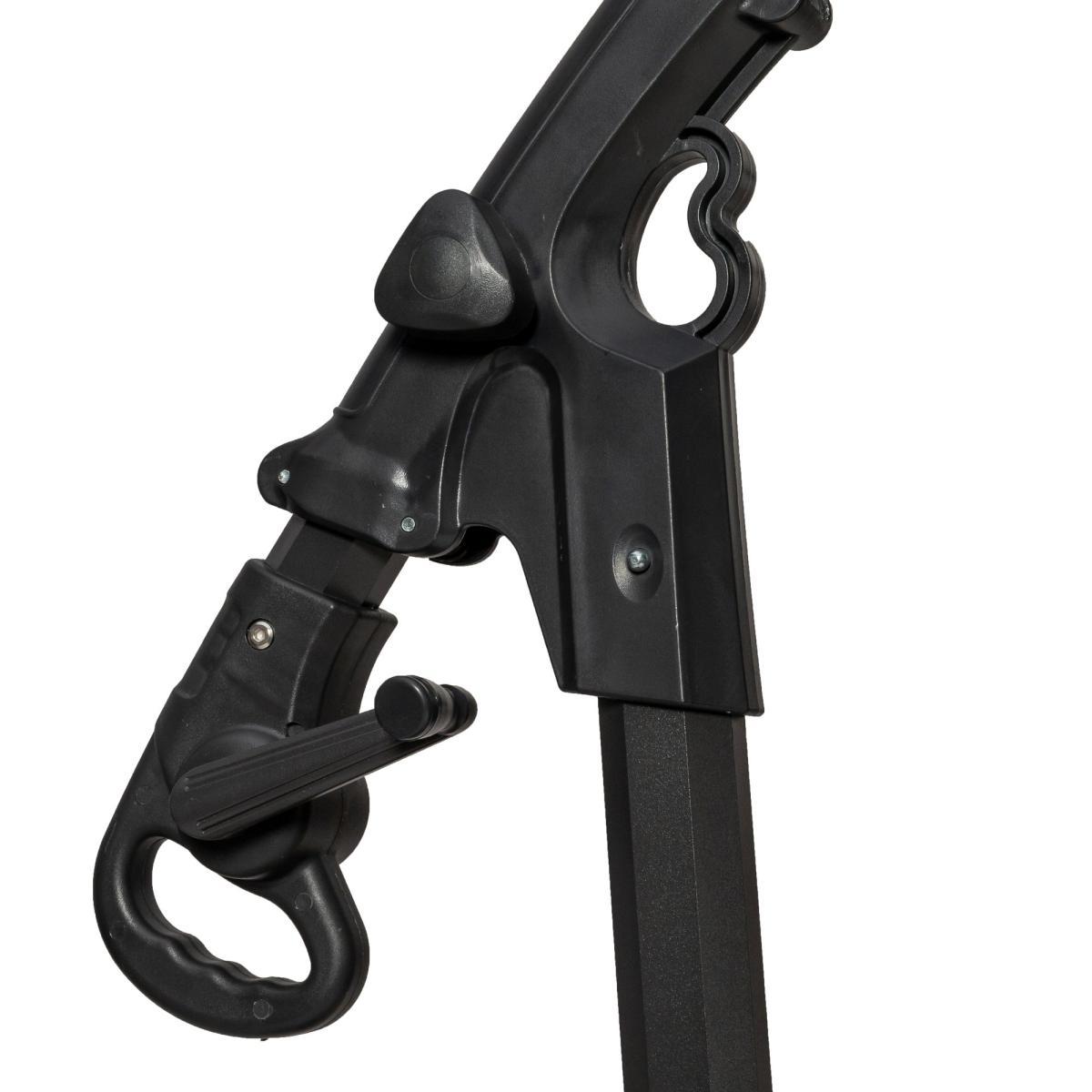 Royal Craft Deluxe Pedal Operated Rotational Cantilever Parasol with Cross Stand Cream – image 3