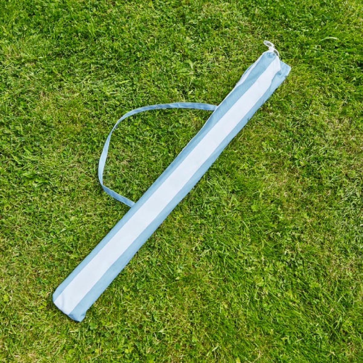 Blue and White Striped Beach Parasol – image 5