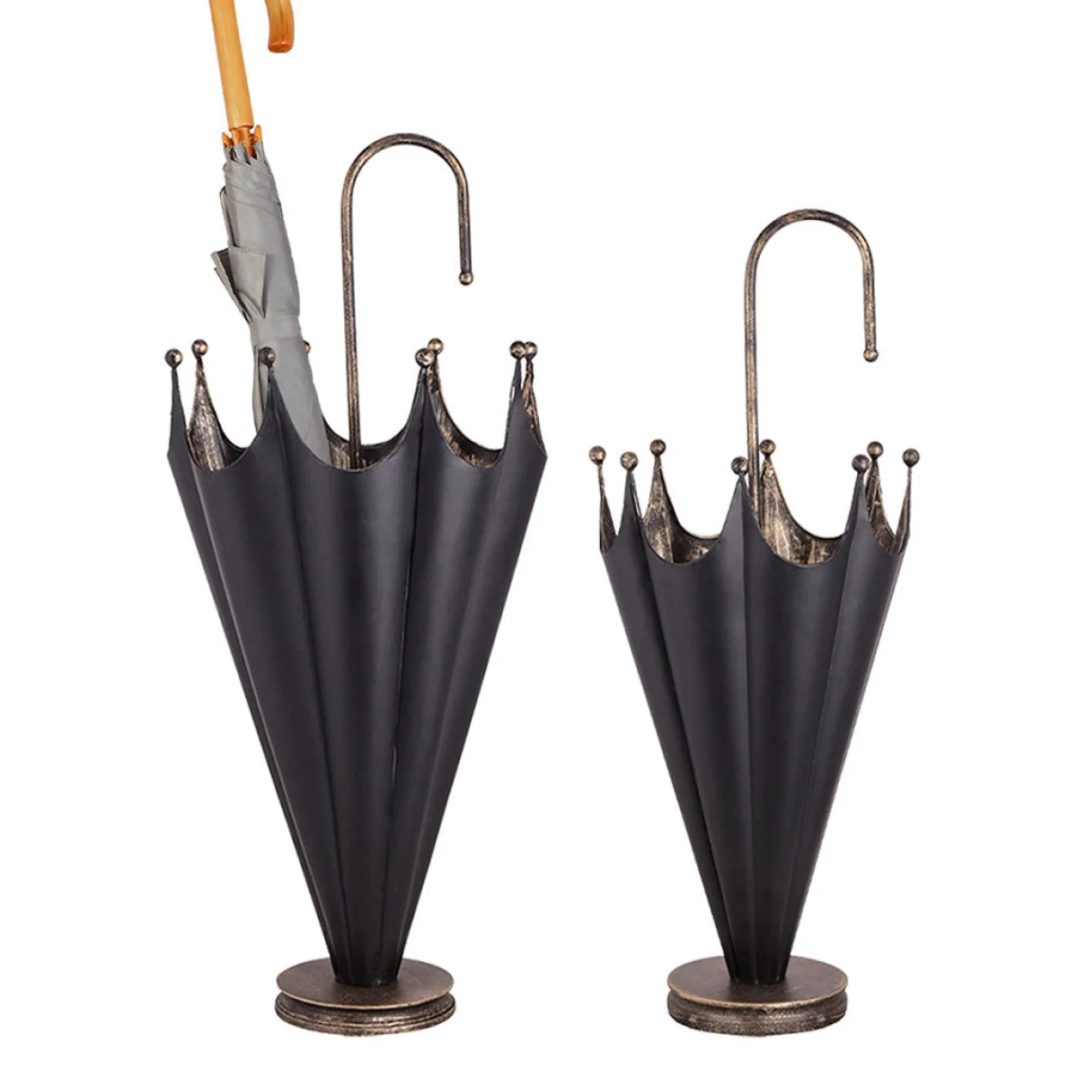 Black and Gold Umbrella Stand – image 2