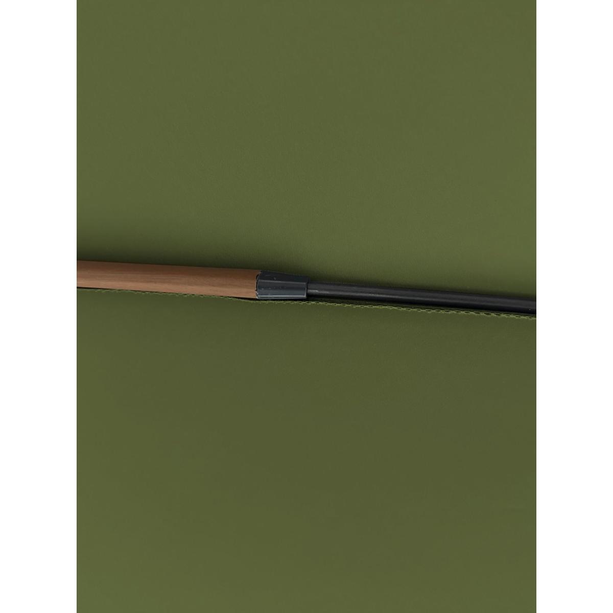 John Lewis Wood-Effect Wind-Up Parasol, 2.7m, Green – image 4