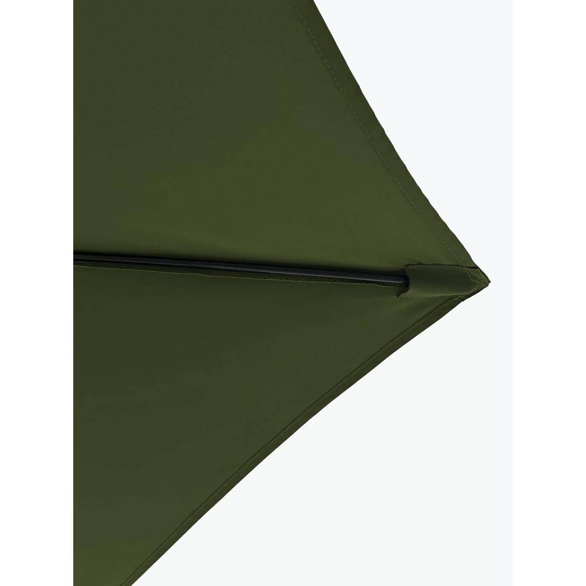 John Lewis Wood-Effect Wind-Up Parasol, 2.7m, Green – image 5