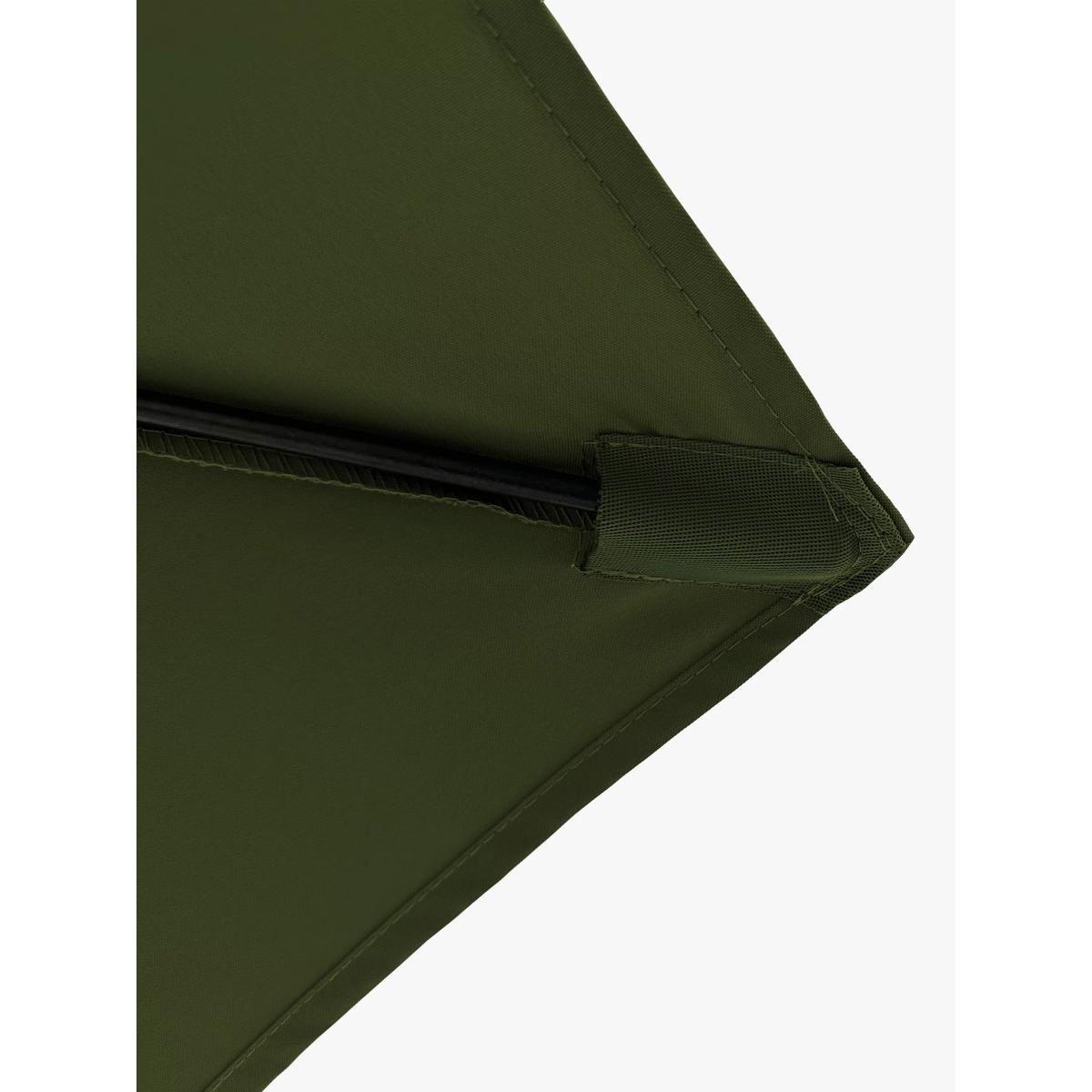 John Lewis Wood-Effect Wind-Up Parasol, 2.7m, Green – image 7