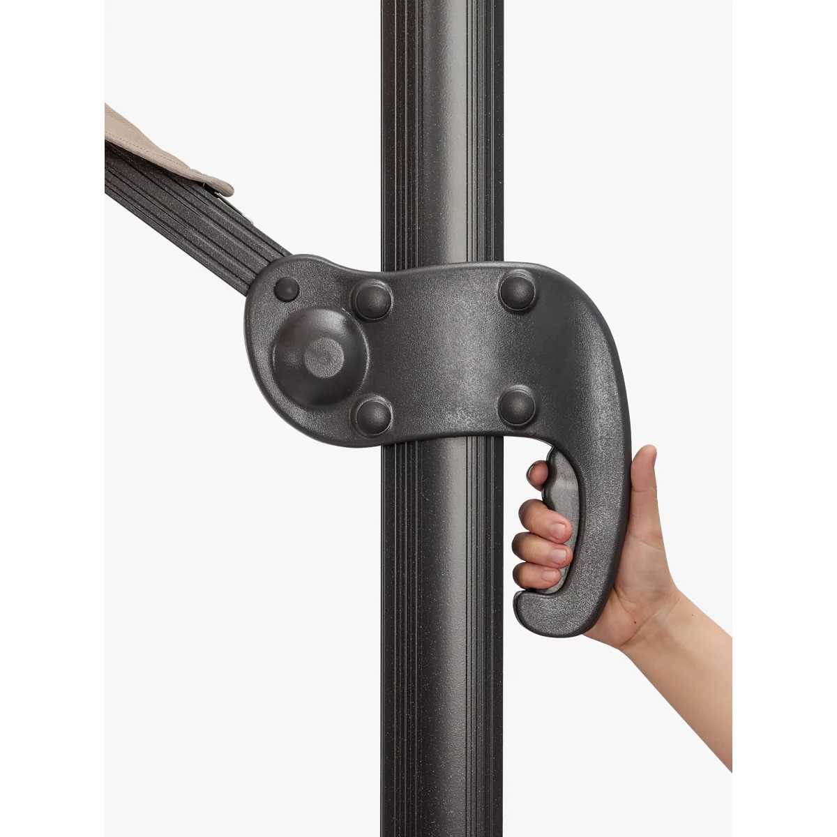 Royalcraft 3.5m Freestanding Round Parasol & Base, Grey – image 4
