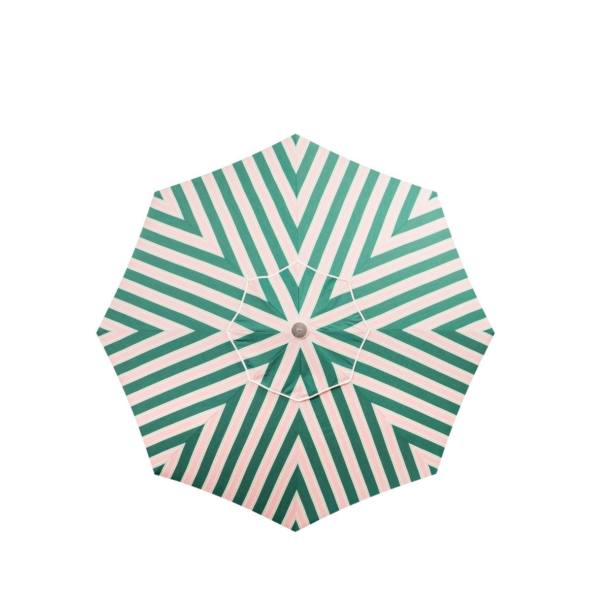 Business & Pleasure Co. Striped Market Parasol, 2m, Green – image 2
