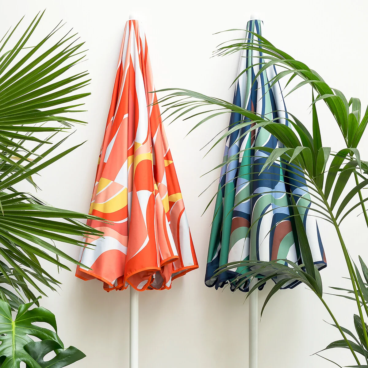 Songe Orange Graphic Print Parasol – image 2