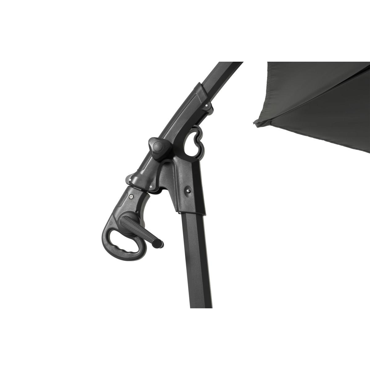 Rotational Cantilever Parasol, 3m, Grey Powder-Coated Steel & Fabric – image 7