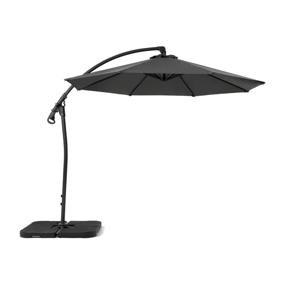 Rotational Cantilever Parasol, 3m, Grey Powder-Coated Steel & Fabric – image 1