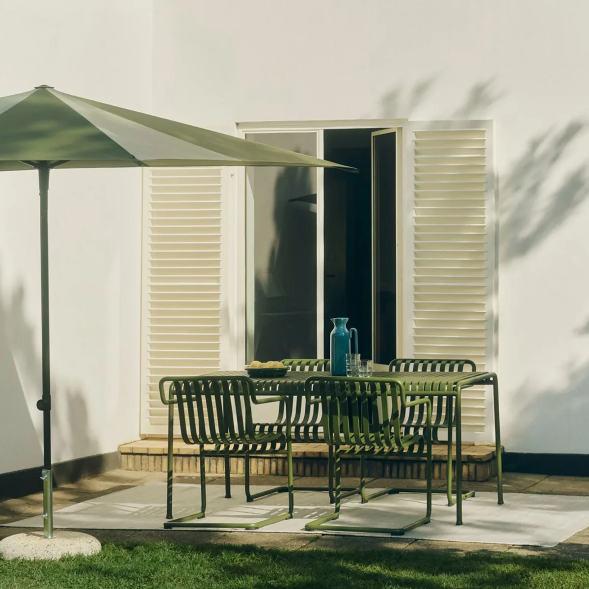 HAY Terrazza Square parasol Green-dark green – image 2