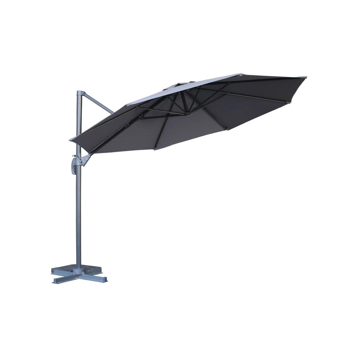 Havana - Round Cantilever Parasol - 2.5 X 3m - Graphite – image 2