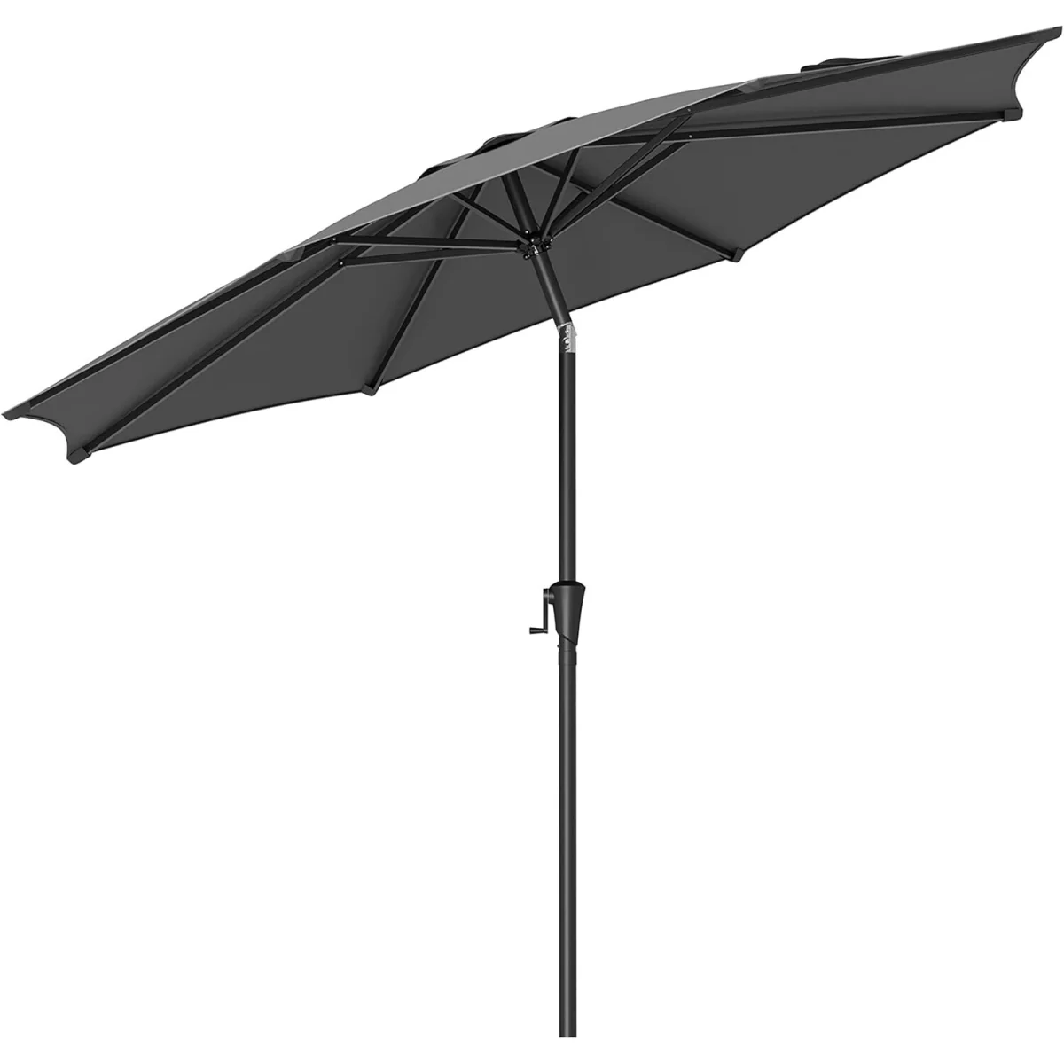 Adjustable Tilt Patio Sun Canopy with Crank Operation and Outdoor Use - Grey – image 4