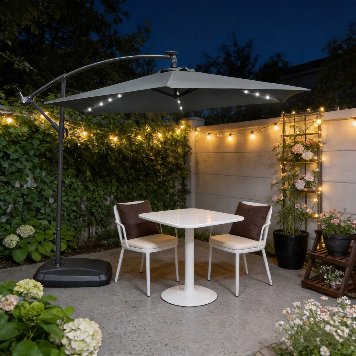 Abrihome Patio Umbrella with Double Vent ¿ Coated Waterproof Fabric, Crank Handle, Ideal for Garden - Beige / 250cm – image 32