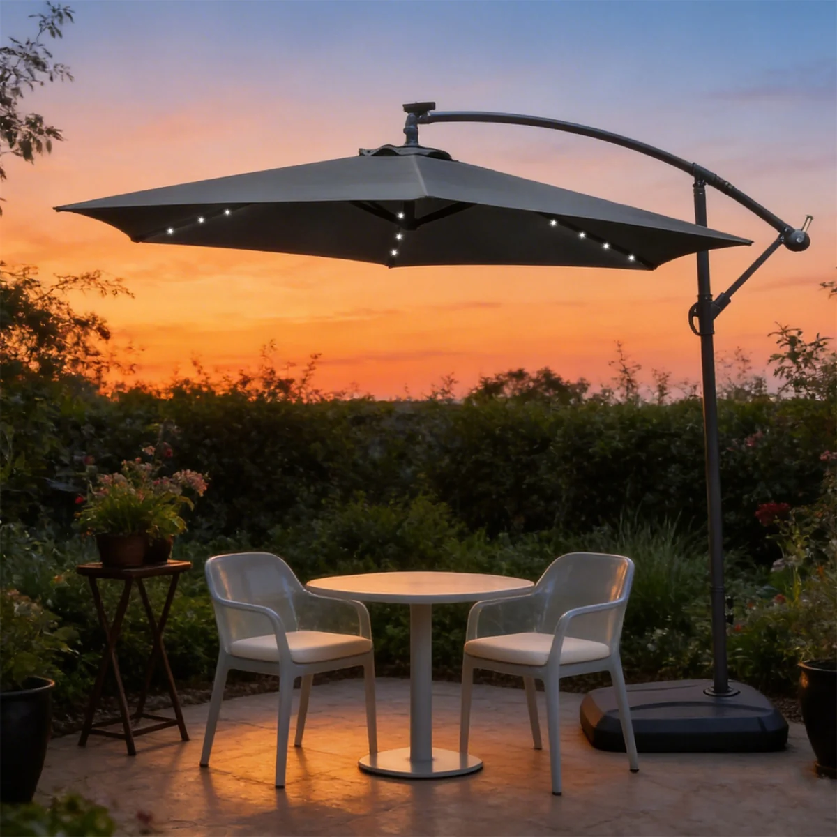 Abrihome Patio Umbrella with Double Vent ¿ Coated Waterproof Fabric, Crank Handle, Ideal for Garden - Beige / 250cm – image 36