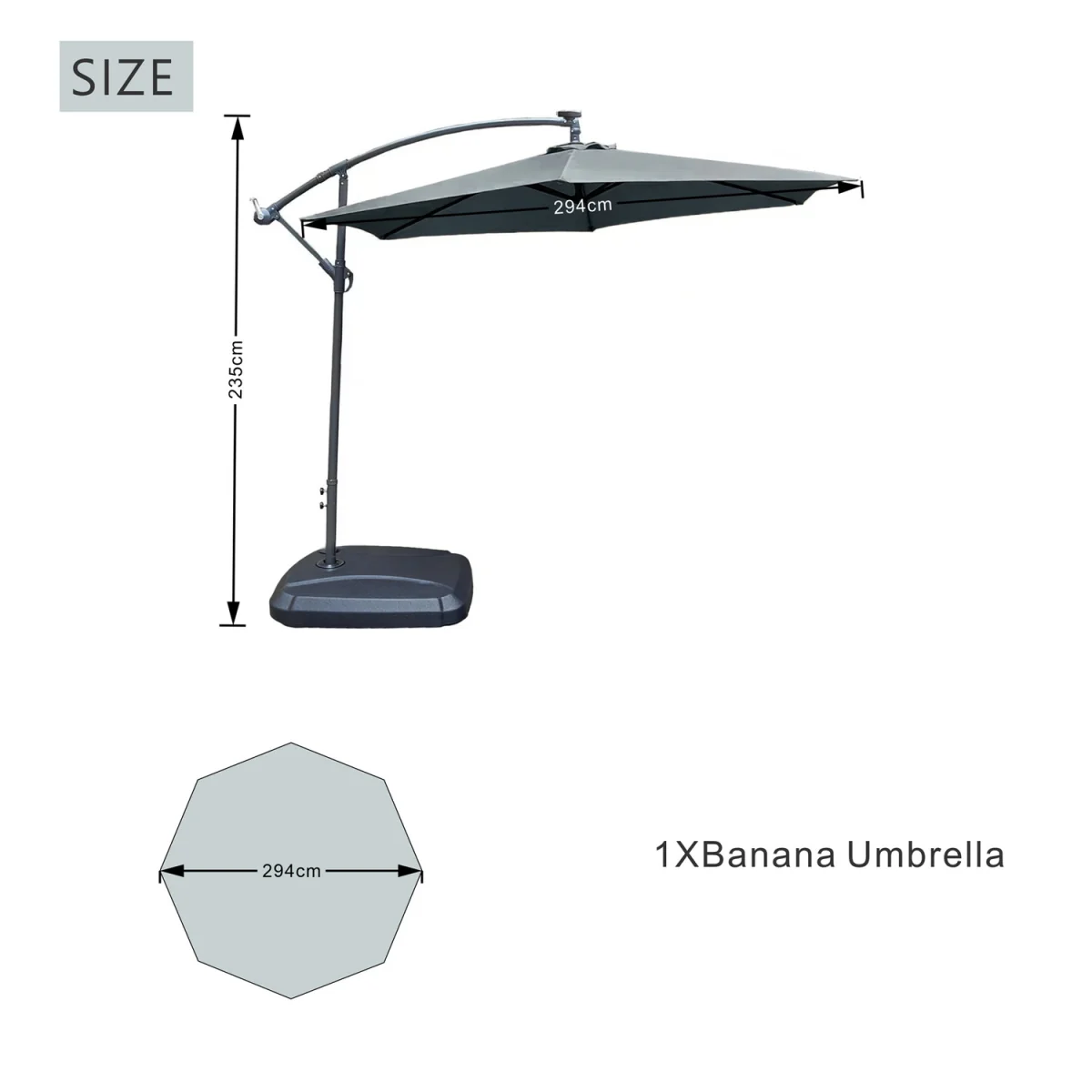 Abrihome Patio Umbrella with Double Vent ¿ Coated Waterproof Fabric, Crank Handle, Ideal for Garden - Beige / 250cm – image 56