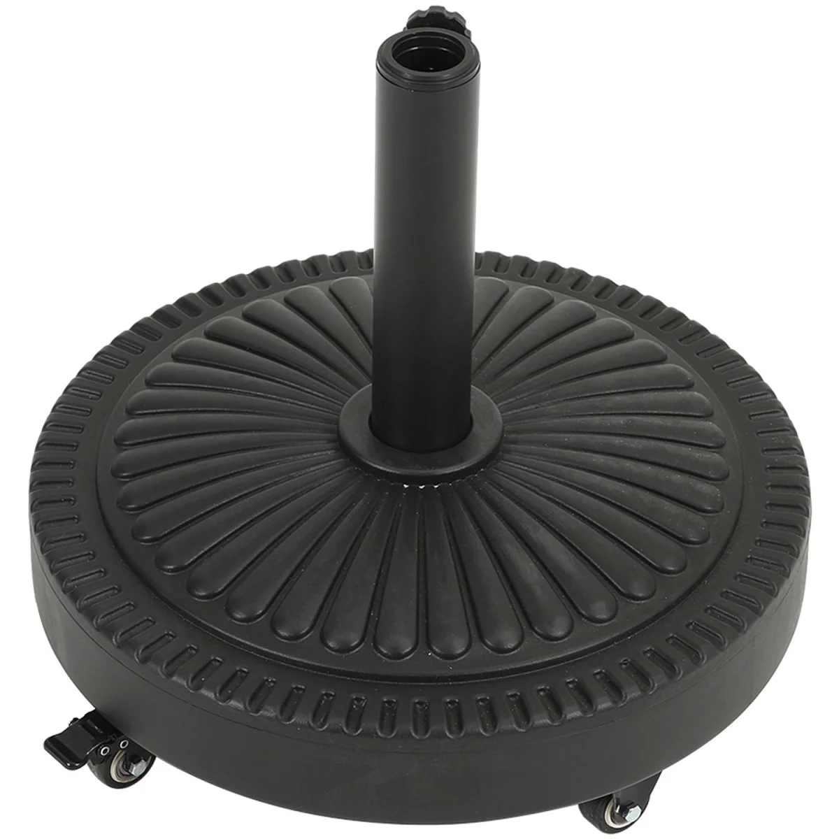 Cement Parasol Base with Wheels - Black – image 4