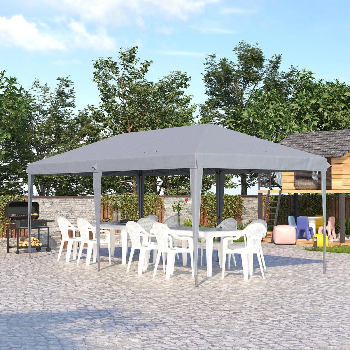 6 x 3M Garden Large Gazebo - Grey – image 2