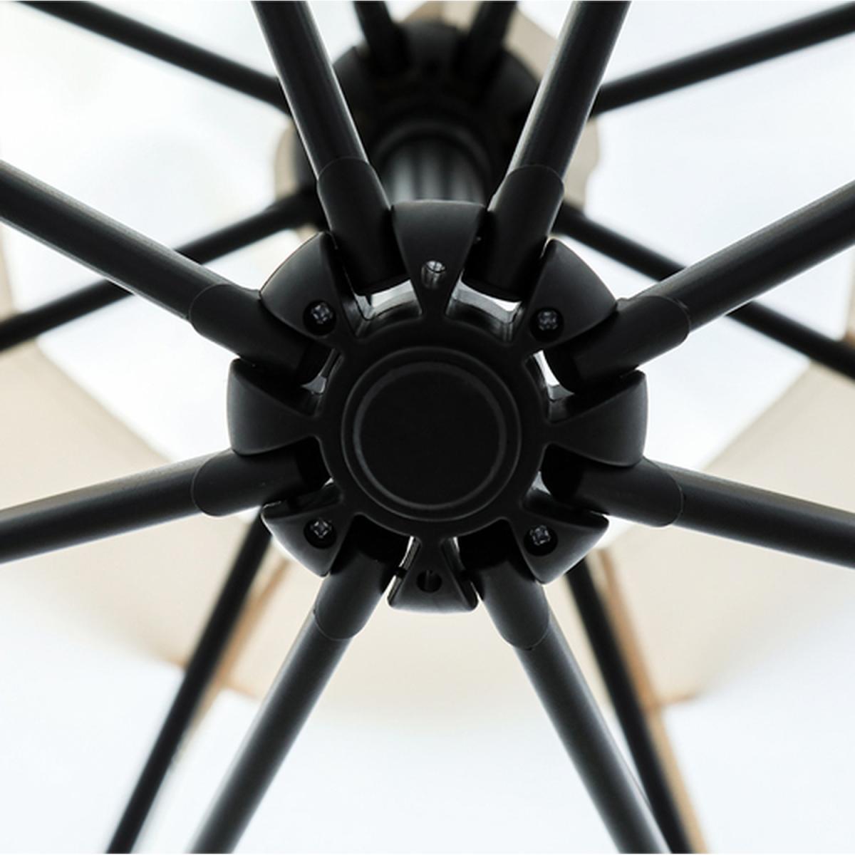 LED Cantilever Hanging Parasol - Cream – image 5