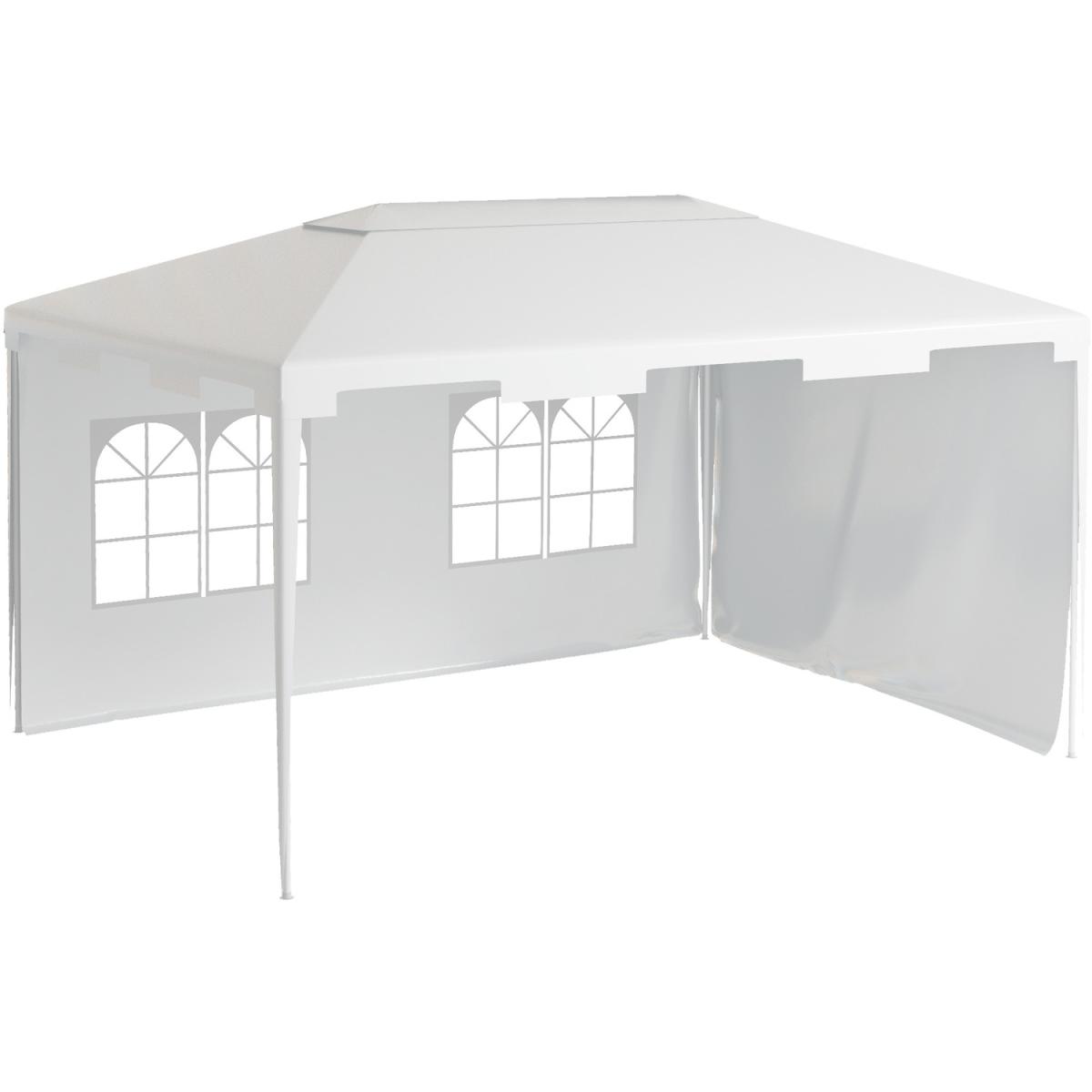 3 x 4 m Garden Gazebo Marquee Party Tent with 2 Sidewalls - White / Polyethylene Steel – image 4