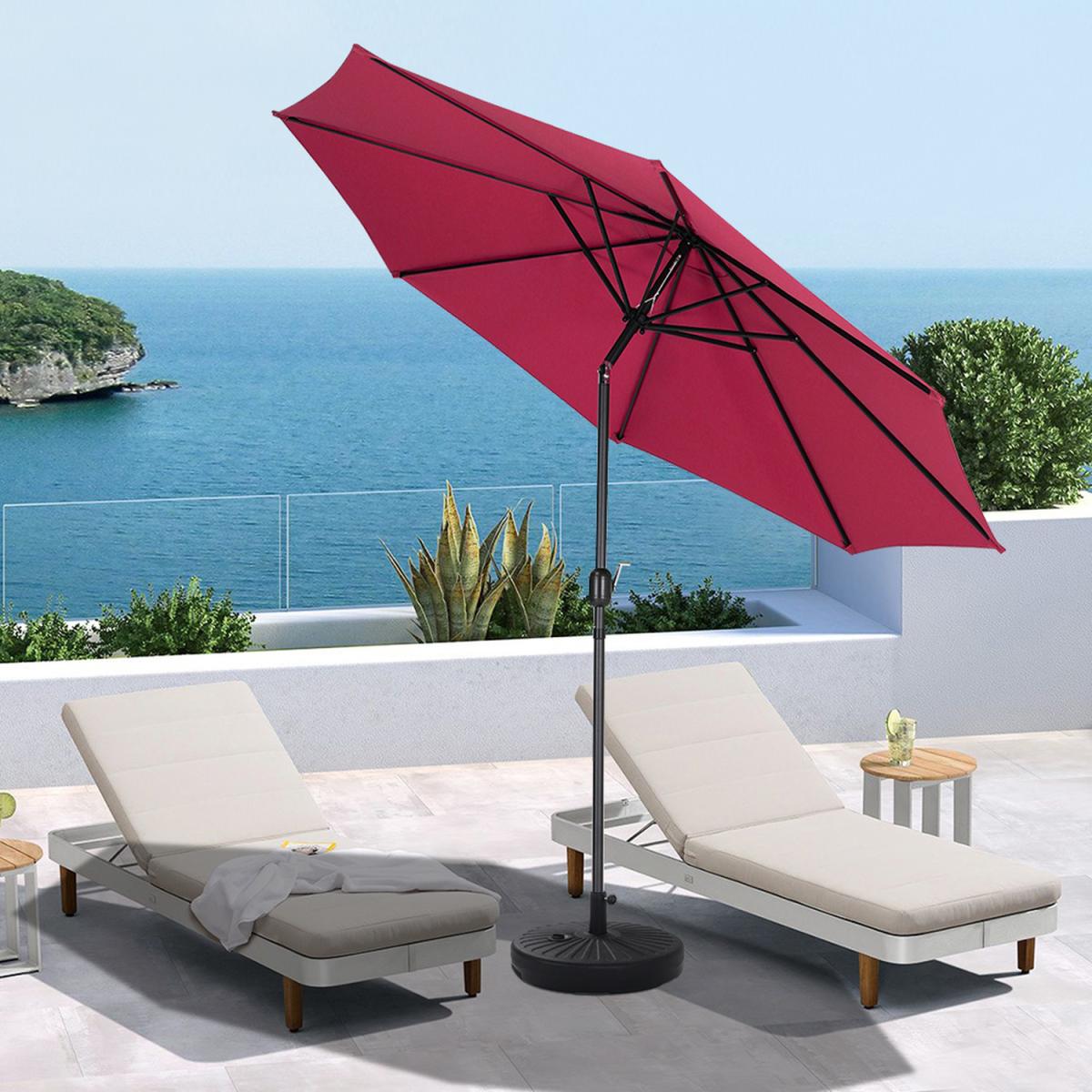 3M Traditional Parasol With Round Umbrella Stand - Dark Green – image 2