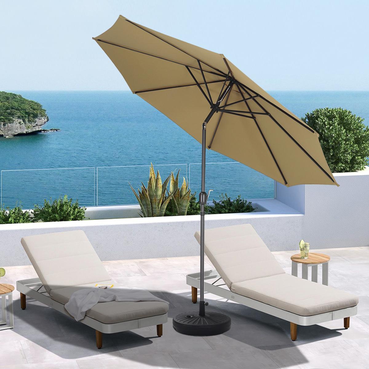 3M Traditional Parasol With Round Umbrella Stand - Dark Green – image 13