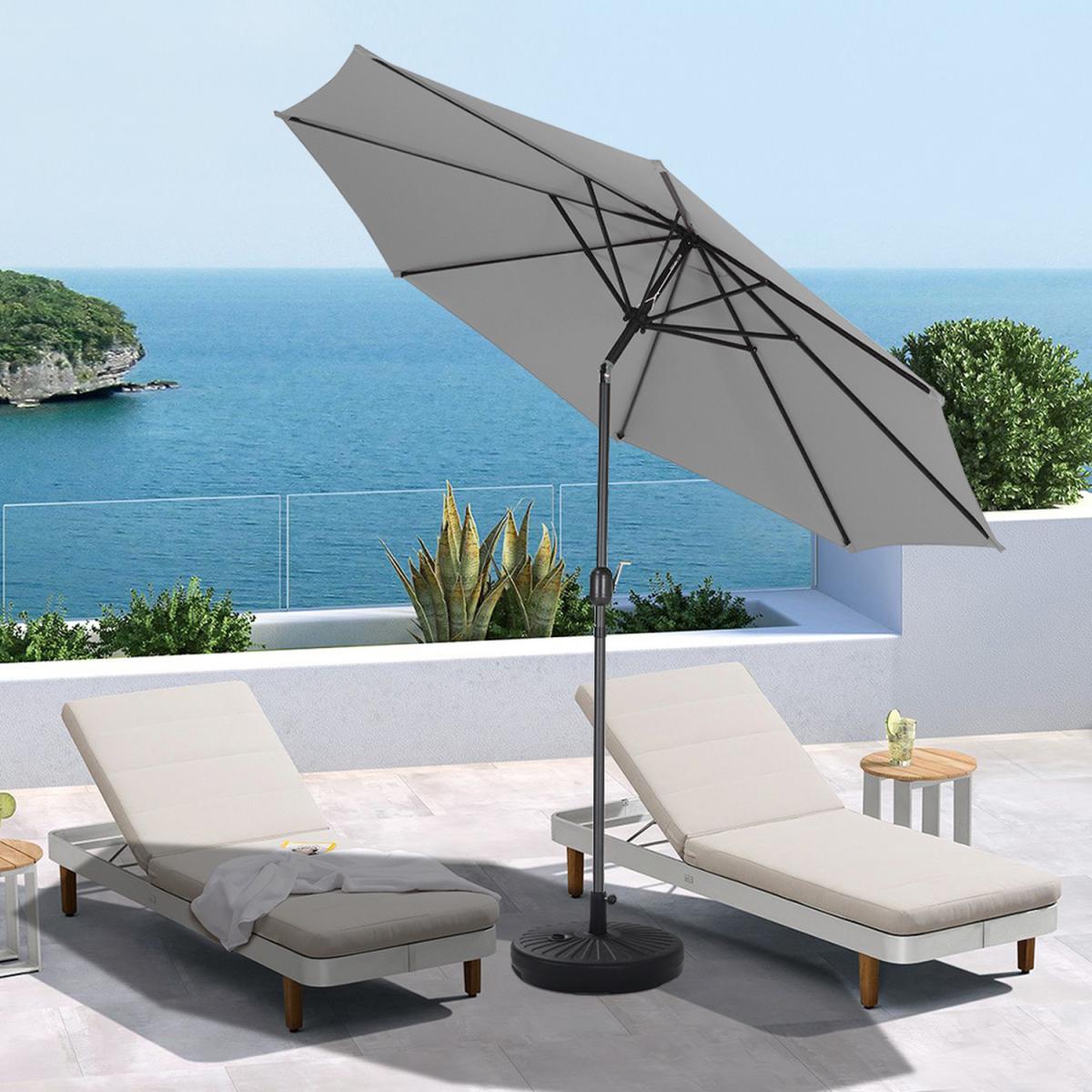 3M Traditional Parasol With Round Umbrella Stand - Dark Green – image 18