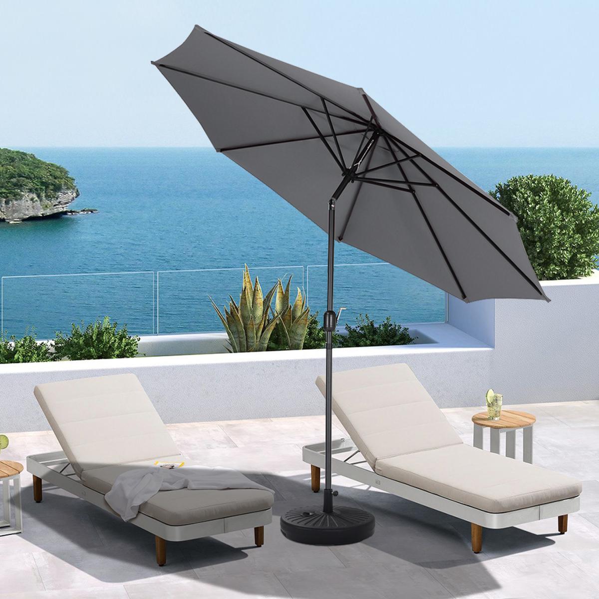 3M Traditional Parasol With Round Umbrella Stand - Dark Green – image 22