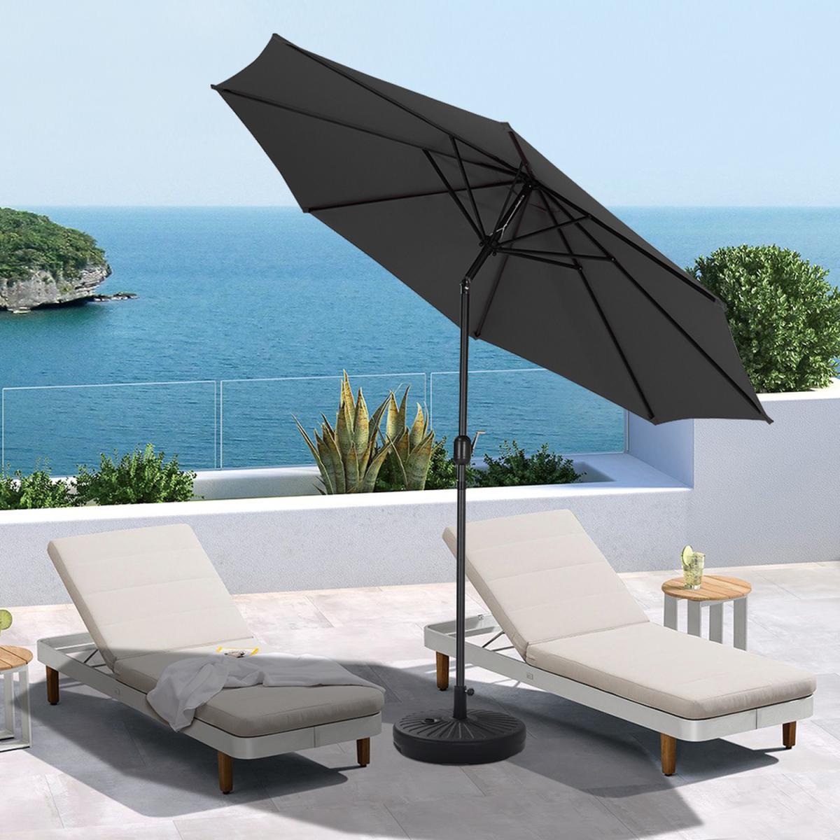 3M Traditional Parasol With Round Umbrella Stand - Dark Green – image 27