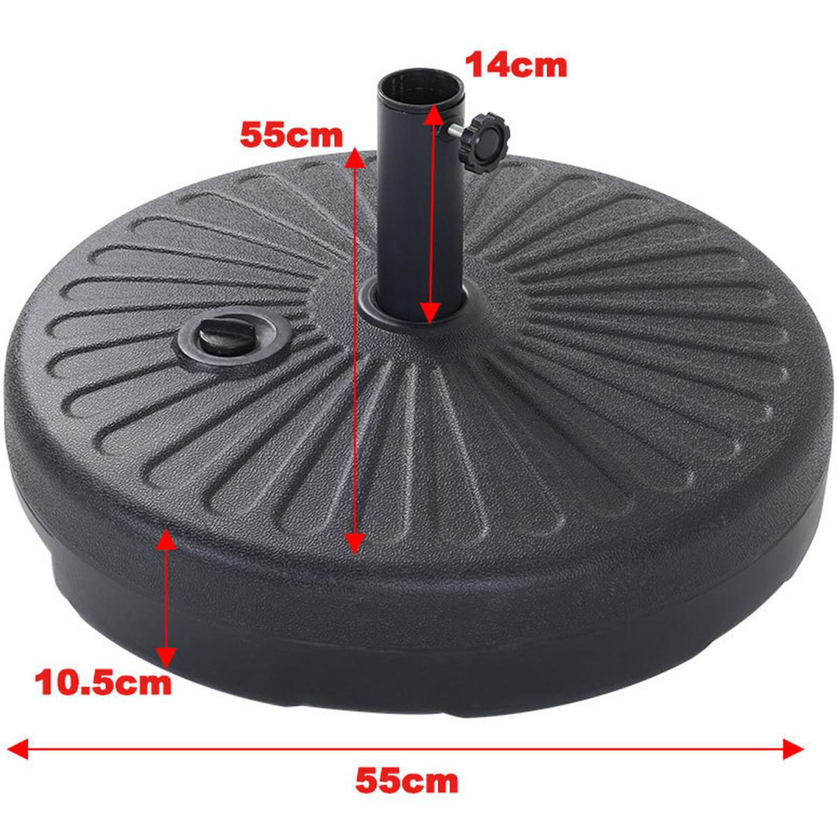 3M Traditional Parasol With Round Umbrella Stand - Dark Green – image 7