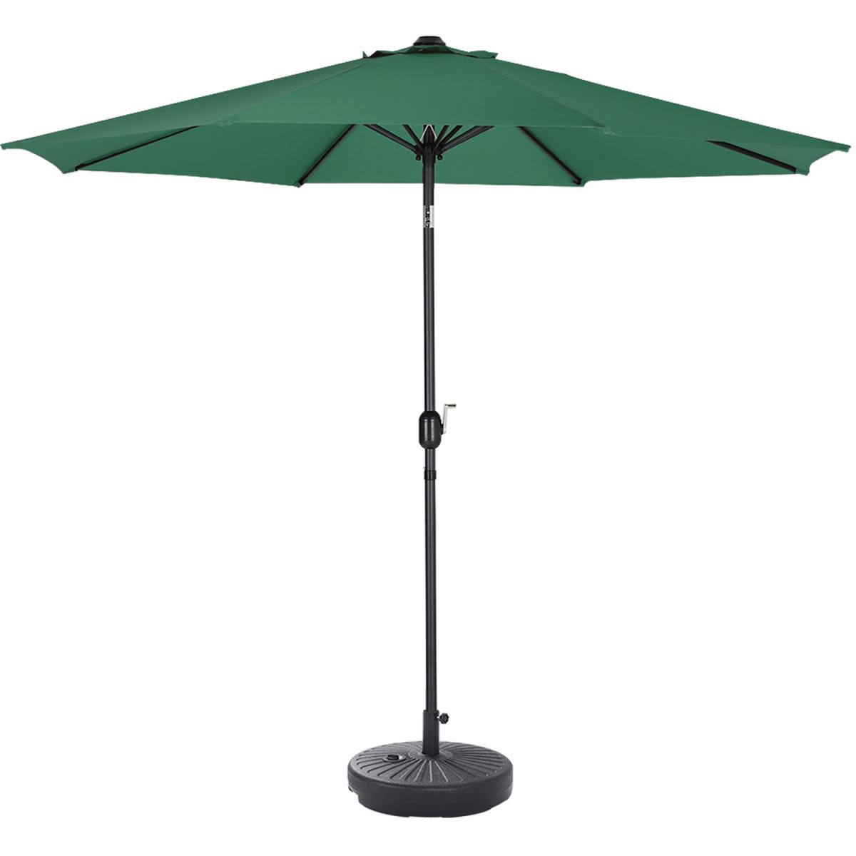 3M Traditional Parasol With Round Umbrella Stand - Dark Green – image 9