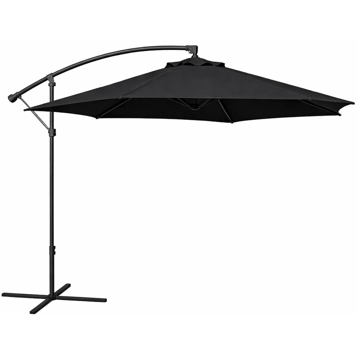 JSH 3M Banana Cantilever Parasol UV Protection Garden Patio Sun Umbrella - Black – image 2