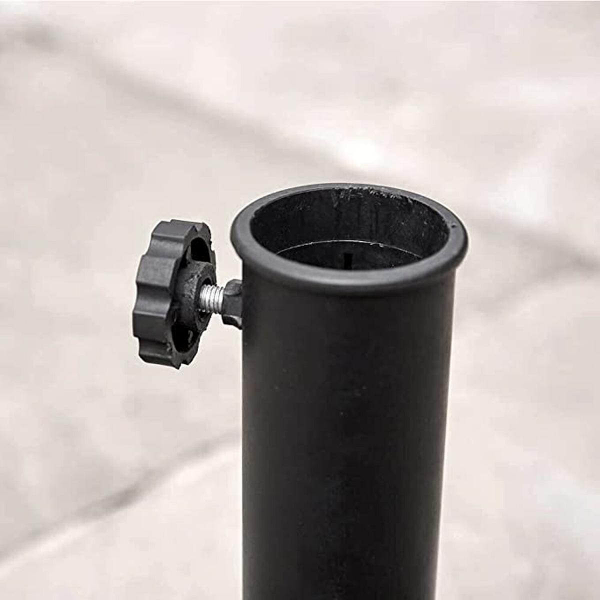 Rattan Effect Garden Parasol Umbrella Base 10kg - Black – image 5
