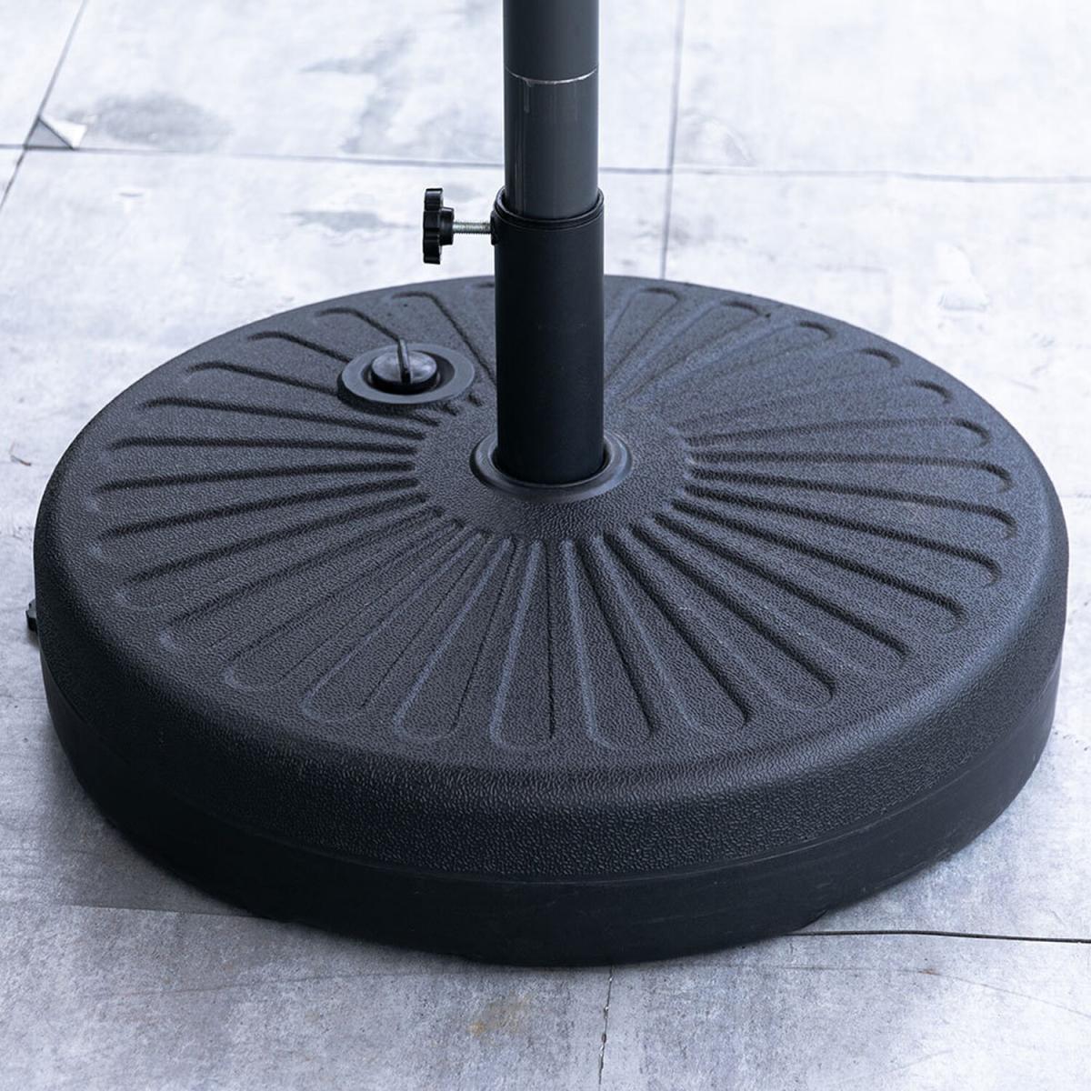 Heavy-duty Round Umbrella Stand Garden Parasol Base - Black – image 2